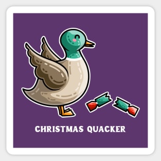 Christmas Quacker Pun Sticker